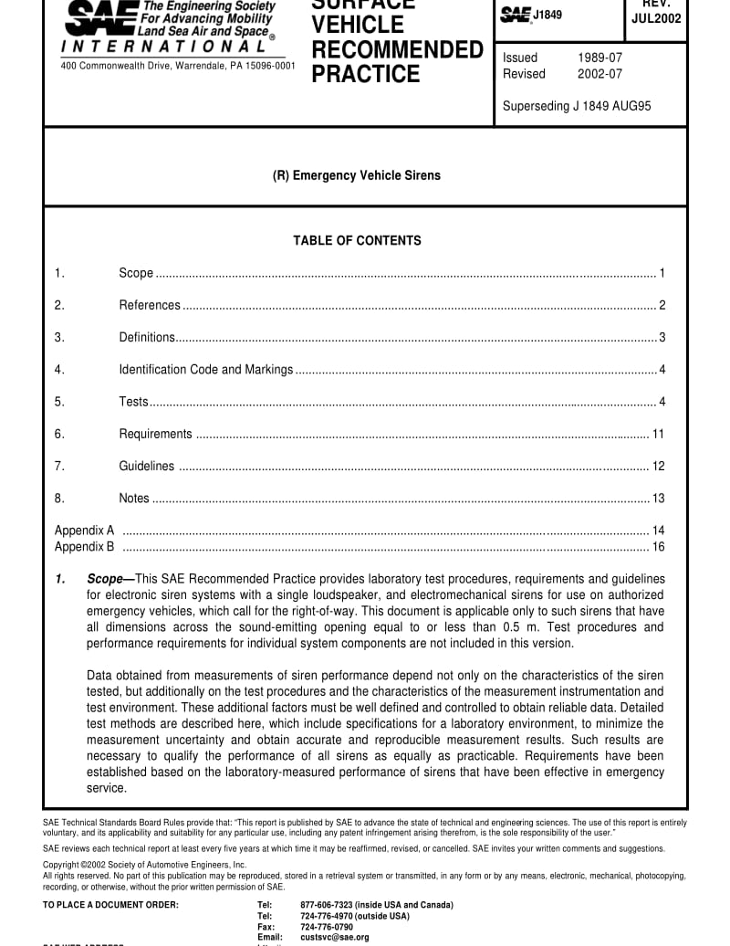 SAE J1849-2002 Emergency Vehicle Sirens.pdf_第1页