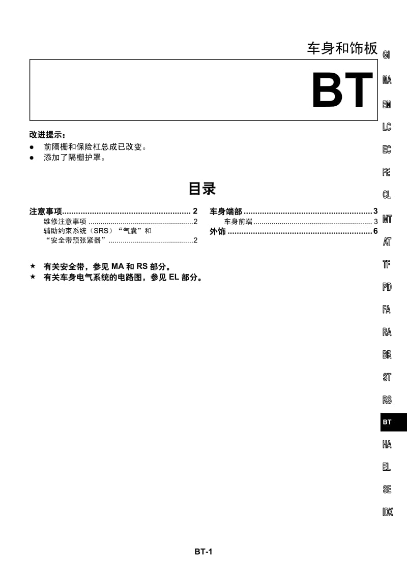 日产Y61 01-9维修手册-BT.pdf_第1页