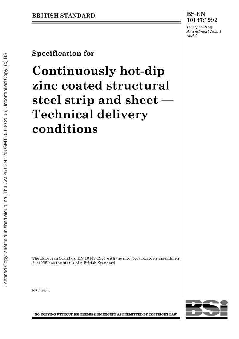 Specification for continuously hot-dip zinc coated structural.pdf_第1页