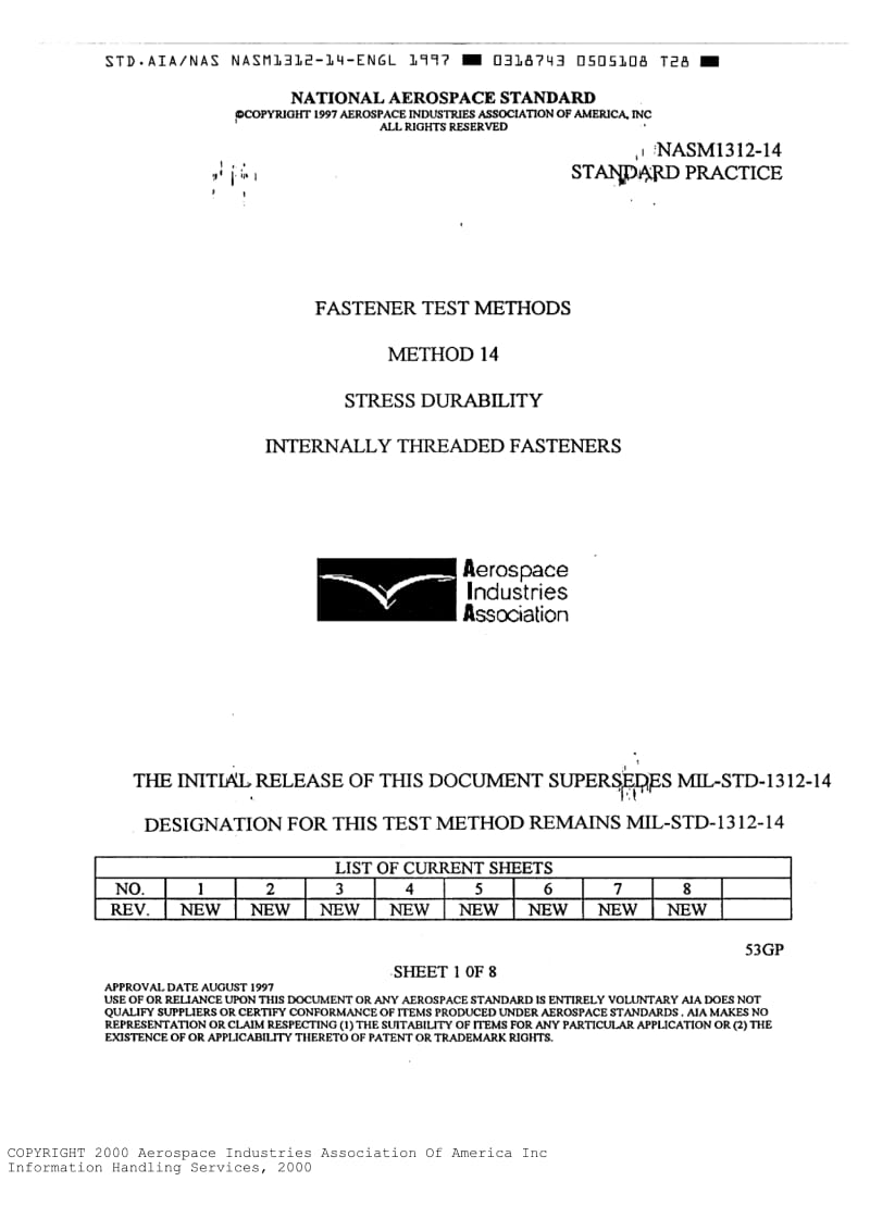 NASM 1312-14-1997 Fastener Test Methods - Method 14 Stress Durability Internally Threaded Fasteners.pdf_第2页