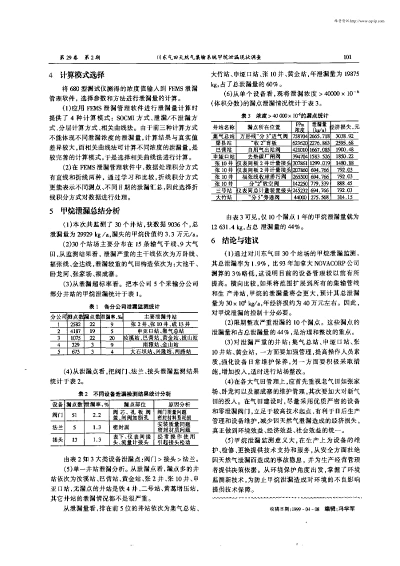 川东气田天然气集输系统甲烷泄漏现状调查.pdf_第2页