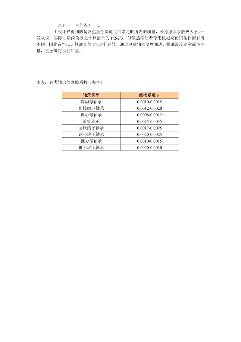 滚动轴承摩擦力矩、发热量及油量计算.pdf_第2页