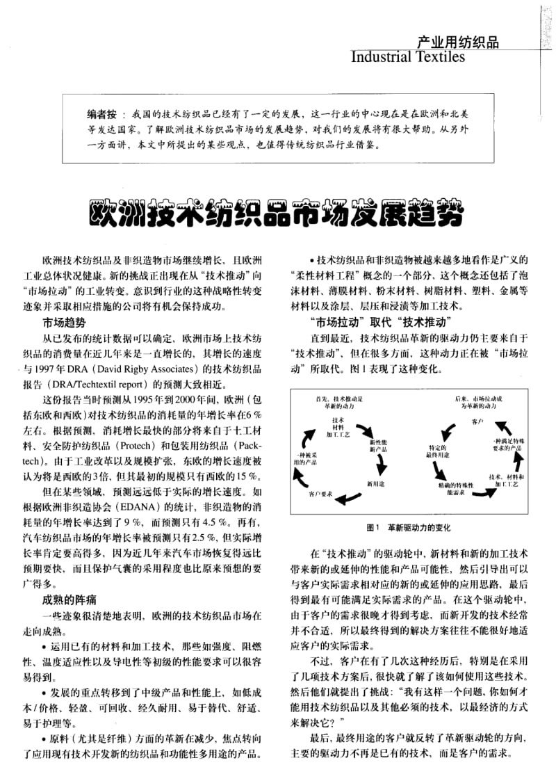 纺织导报-欧洲技术纺织品市场发展趋势.pdf_第1页