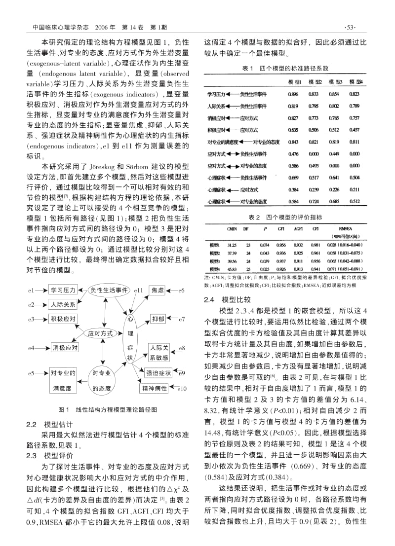 结构方程模型在医学生心理健康影响因素分析中的应用.pdf_第2页