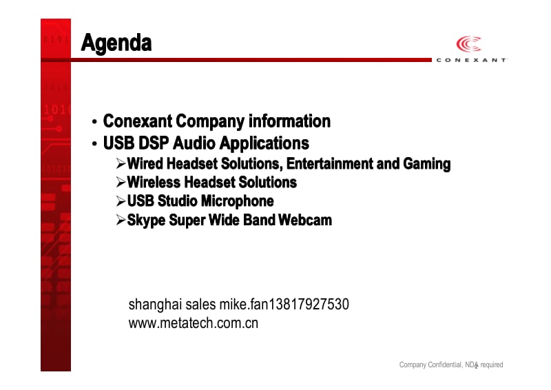 Conexant embedded Audio products for mike.pdf_第2页