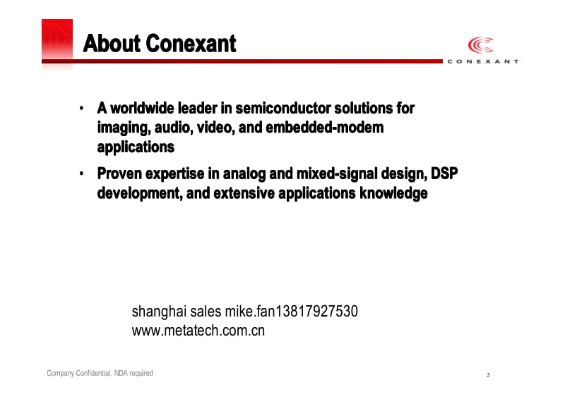 Conexant embedded Audio products for mike.pdf_第3页