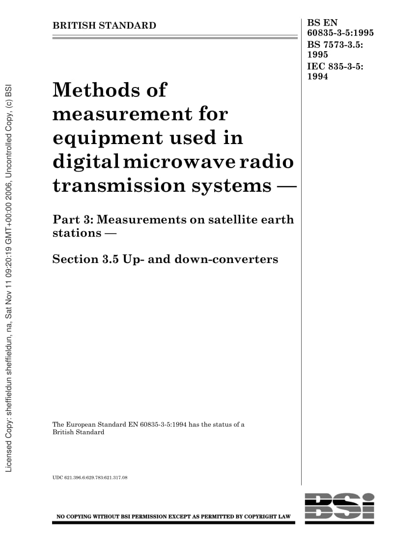 BS-EN-60835-3-5-1995 BS-7573-3.5-1995 IEC-60835-3-5-1994.pdf_第1页