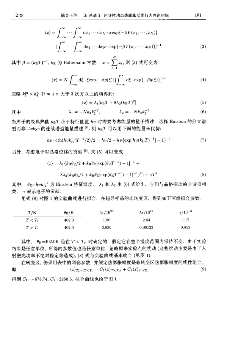 Bi系高T_c超导体动态热膨胀反常行为理论初探.pdf_第3页