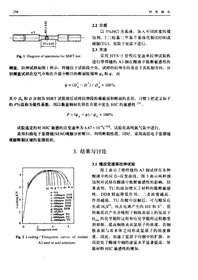 A3钢焊缝区在酸性介质中氢致腐蚀裂开行为的研究.pdf_第2页