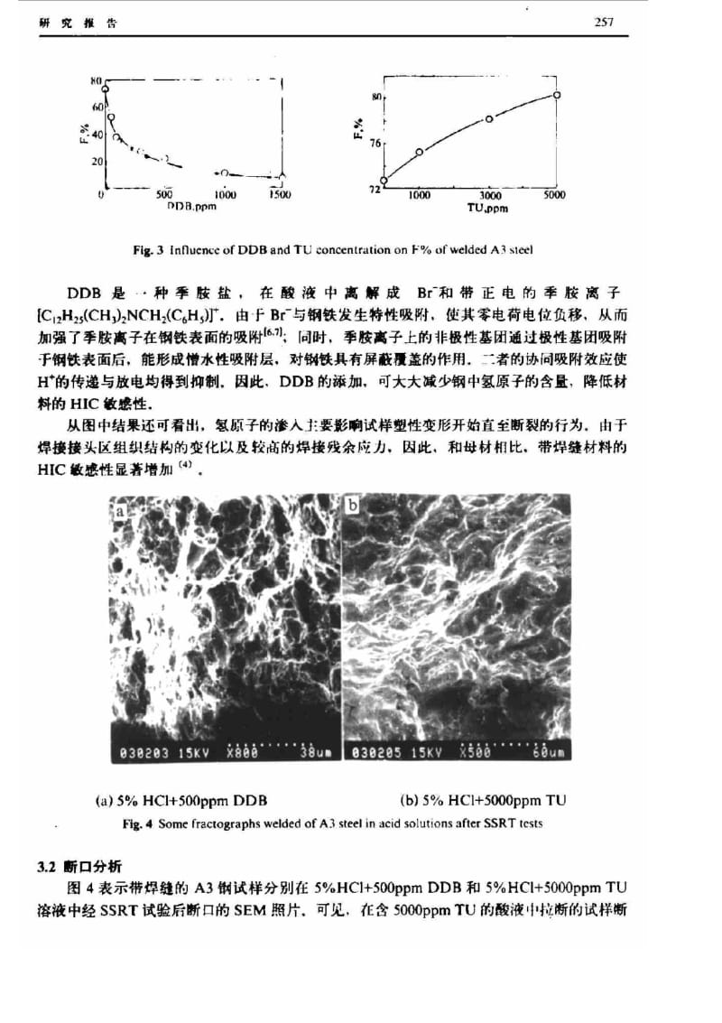 A3钢焊缝区在酸性介质中氢致腐蚀裂开行为的研究.pdf_第3页