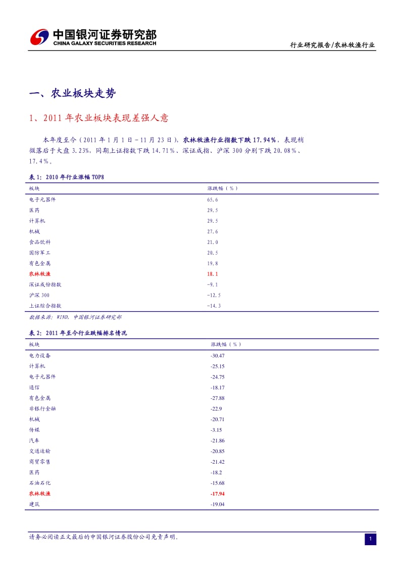 农林牧渔行业投资策略：关注农业政策主题和业绩确定增长.pdf_第3页