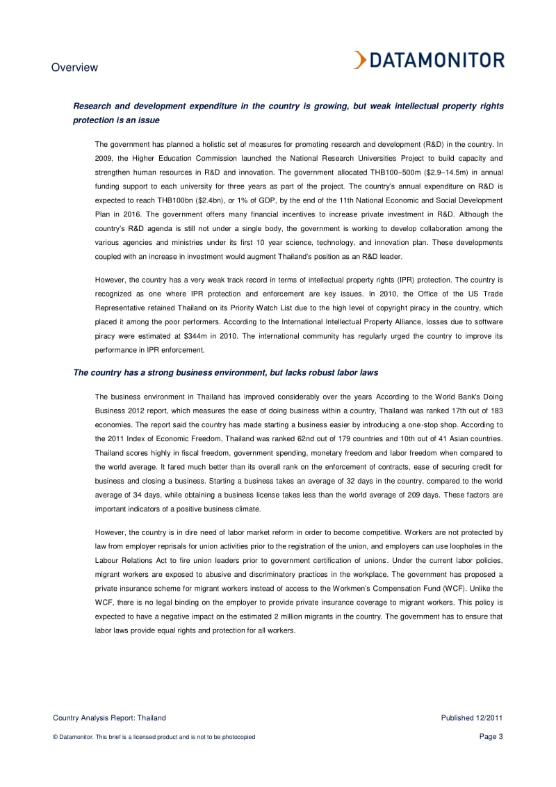 COUNTRY ANALYSIS REPORT - Thailand.pdf_第3页