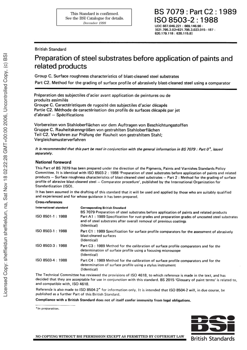 BS-EN-ISO-8503-2-1995 BS-7079-C2-1989.pdf_第1页