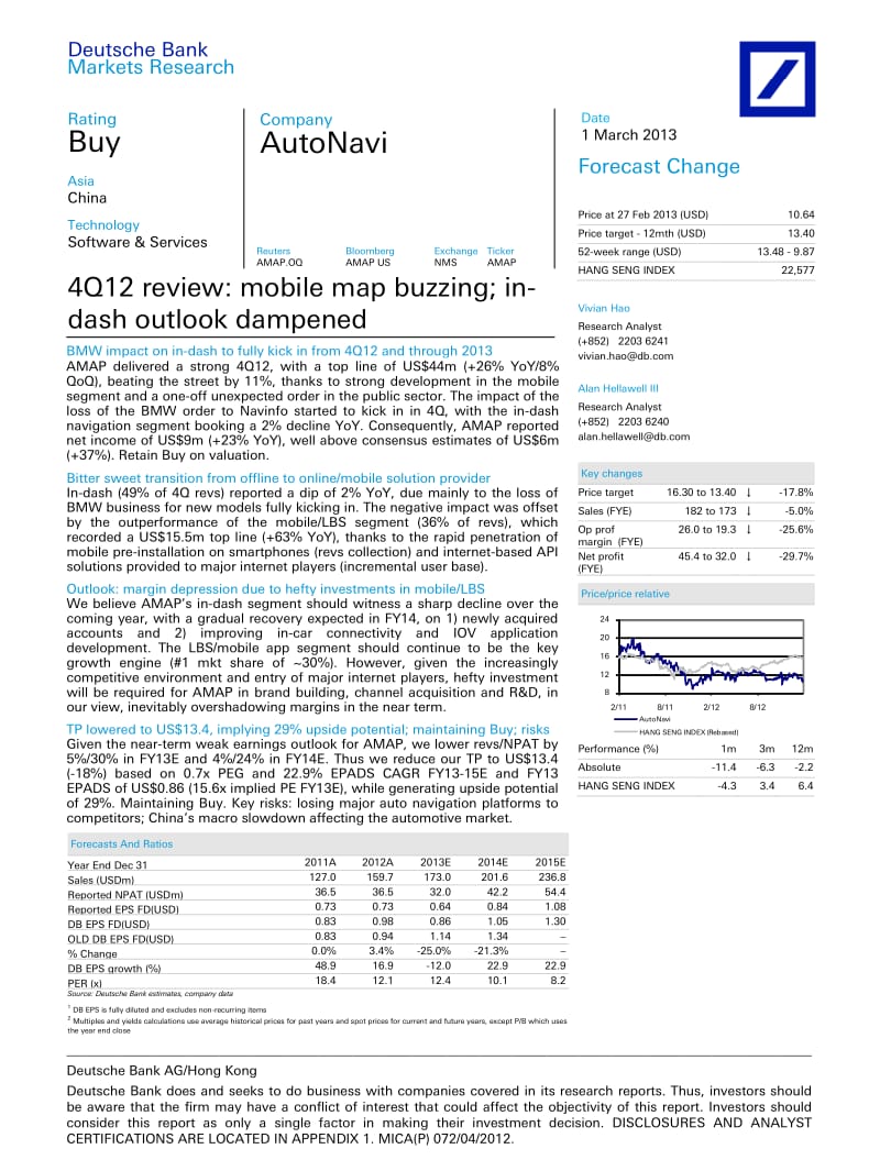 AUTONAVI(AMAP.OQ)：4Q12_REVIEW：MOBILE_MAP_BUZZING;INDASH_OUTLOOK_DAMPENED-2013-03-01.pdf_第1页