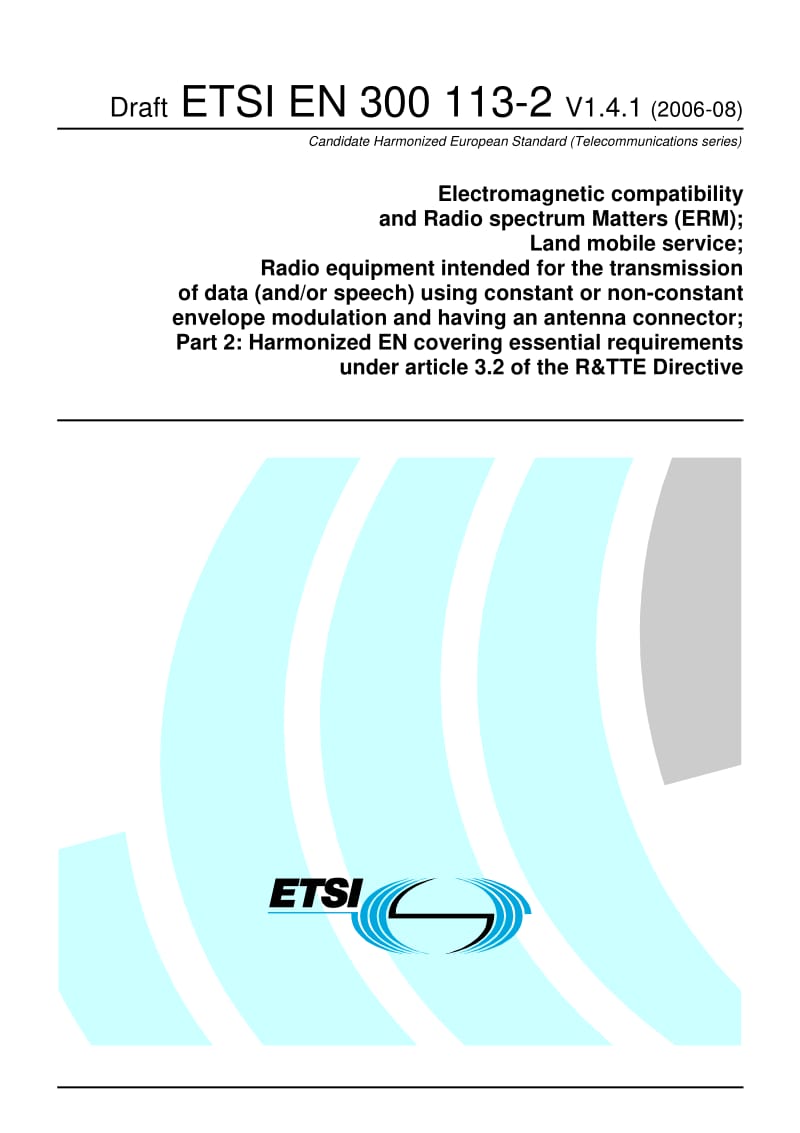 ETSI EN-30011301-2-2006-DRAFT.pdf_第1页