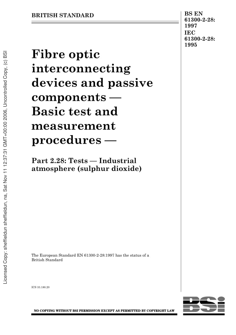 BS-EN-61300-2-28-1997 IEC-61300-2-28-1995.pdf_第1页