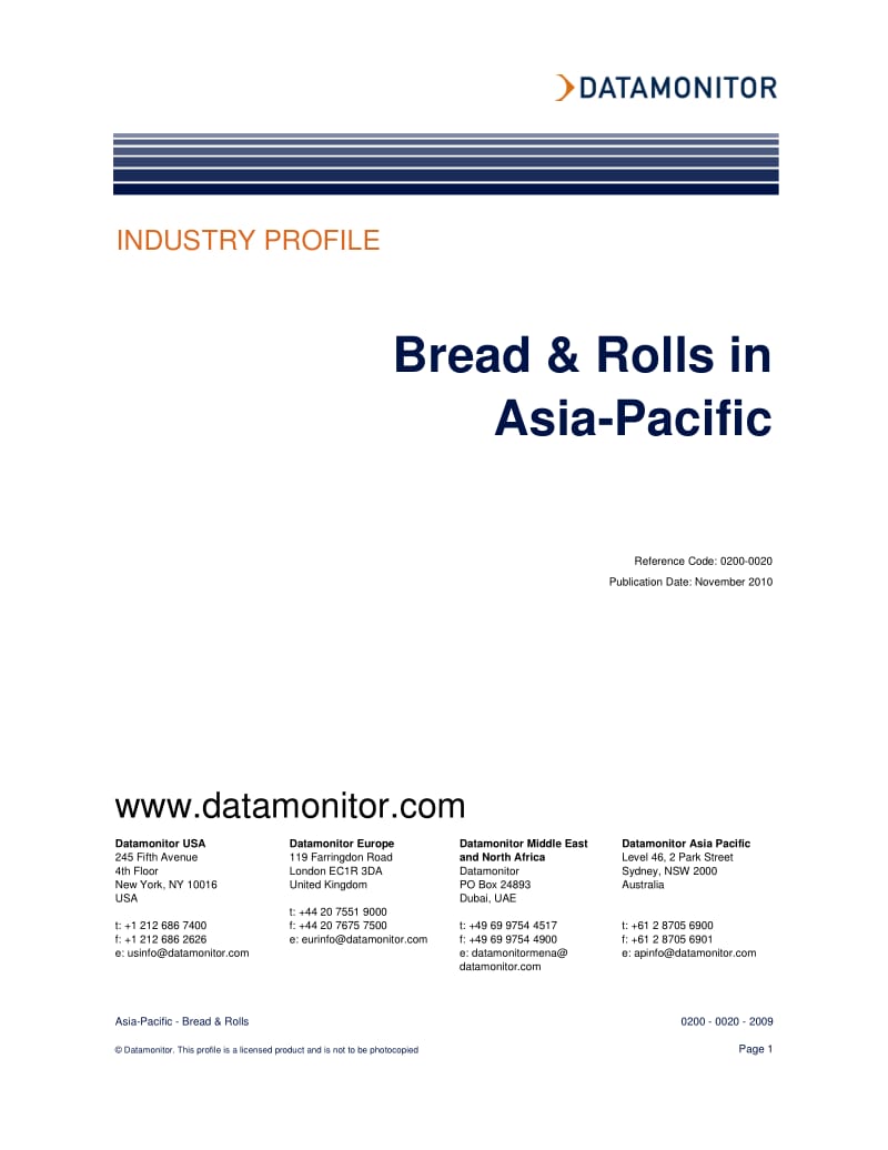 Bread &amp Rolls in Aisa-Pacific.pdf_第1页