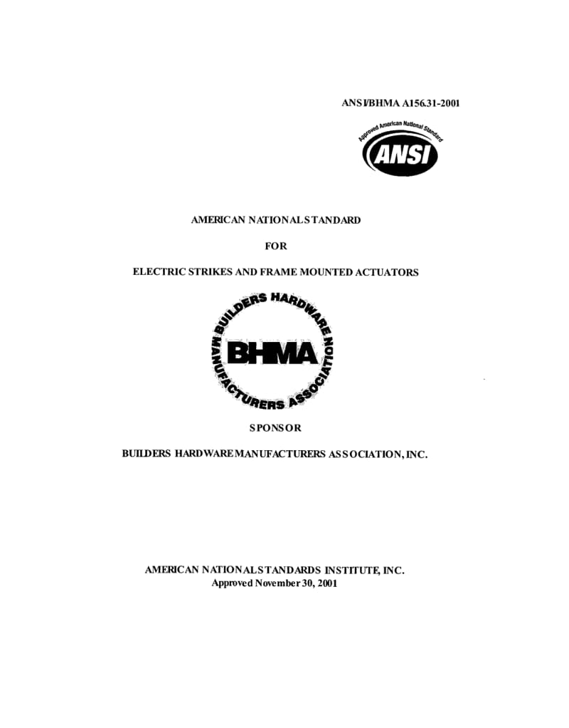 BHMA-A156.31-2001.pdf_第1页