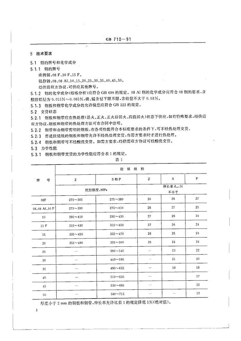 gb710-1991 优质碳素结构钢热轧薄钢板和钢带.pdf_第3页