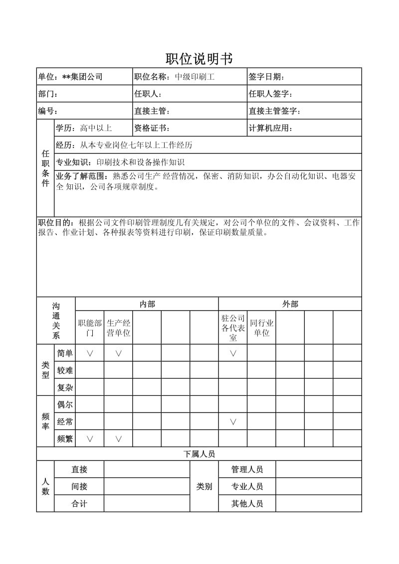 01976-职位说明书-中级印刷.pdf_第1页