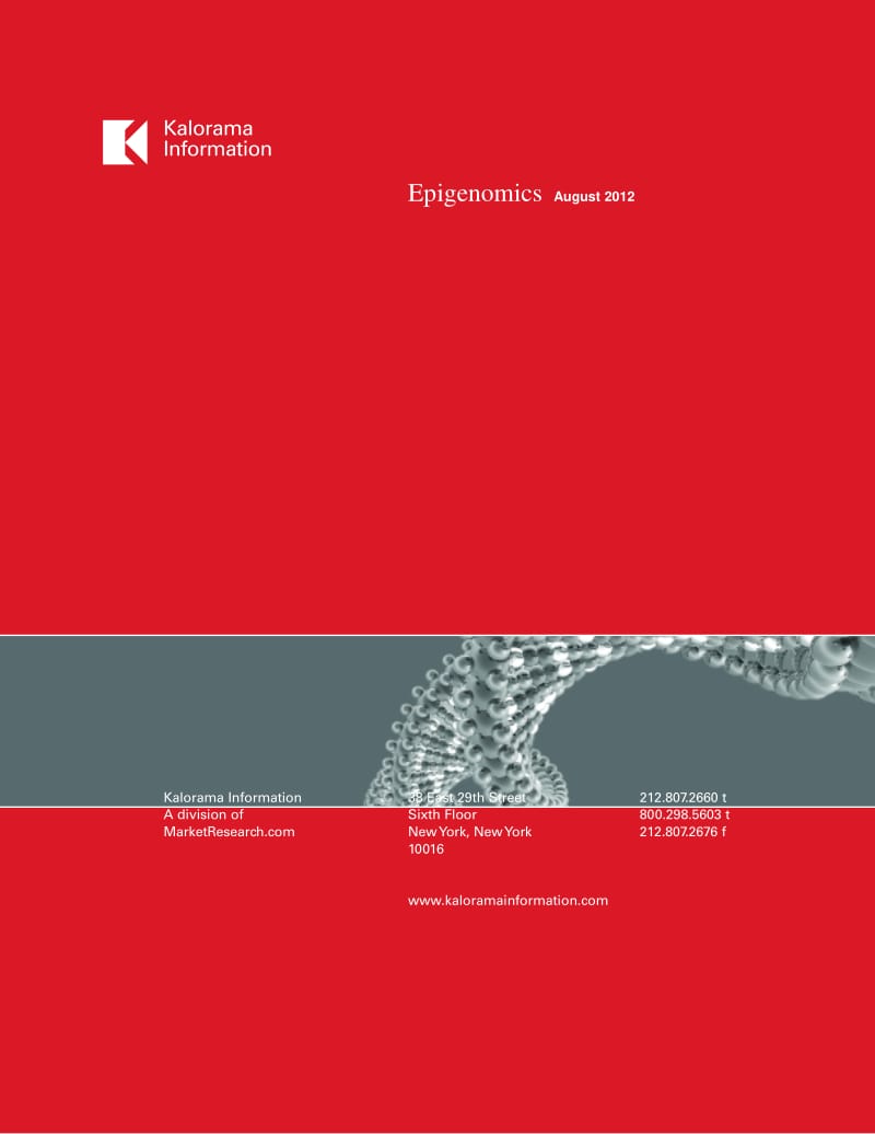 Epigenomics, Present and Future Applications for Pharmaceuticals and Diagnostics.pdf_第1页