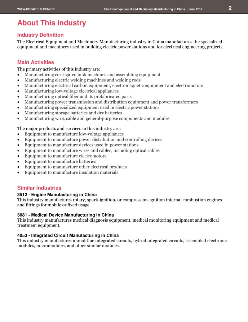 Electrical Equipment and Machinery Manufacturing in China - Industry Report.pdf_第2页