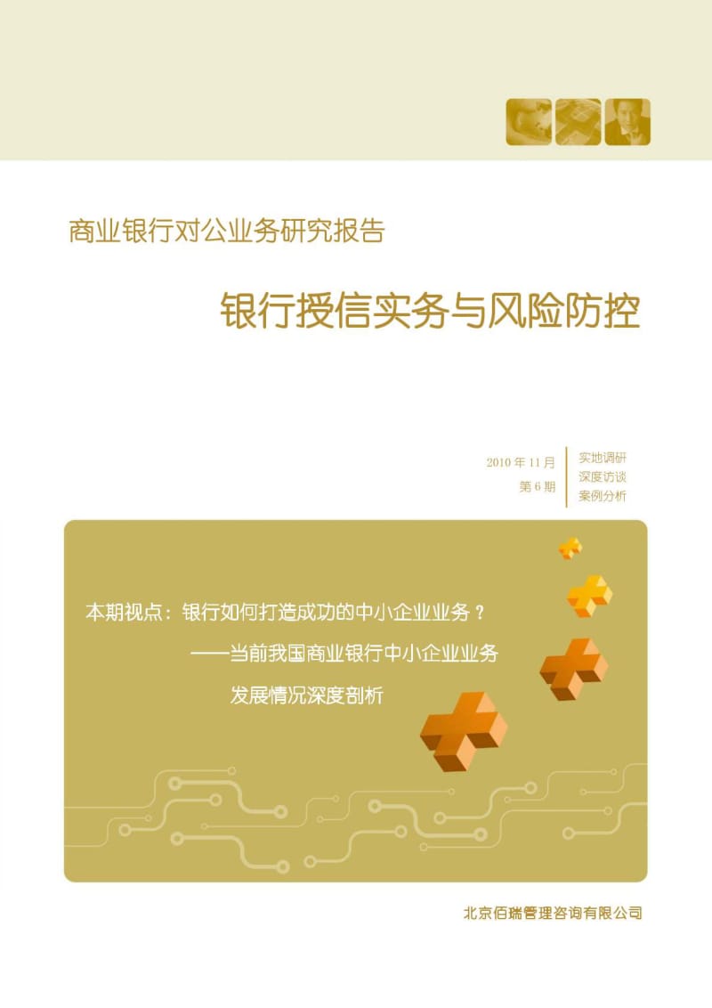 2011六期—当前我国商业银行中小企业业务发展情况深度剖析.pdf_第1页