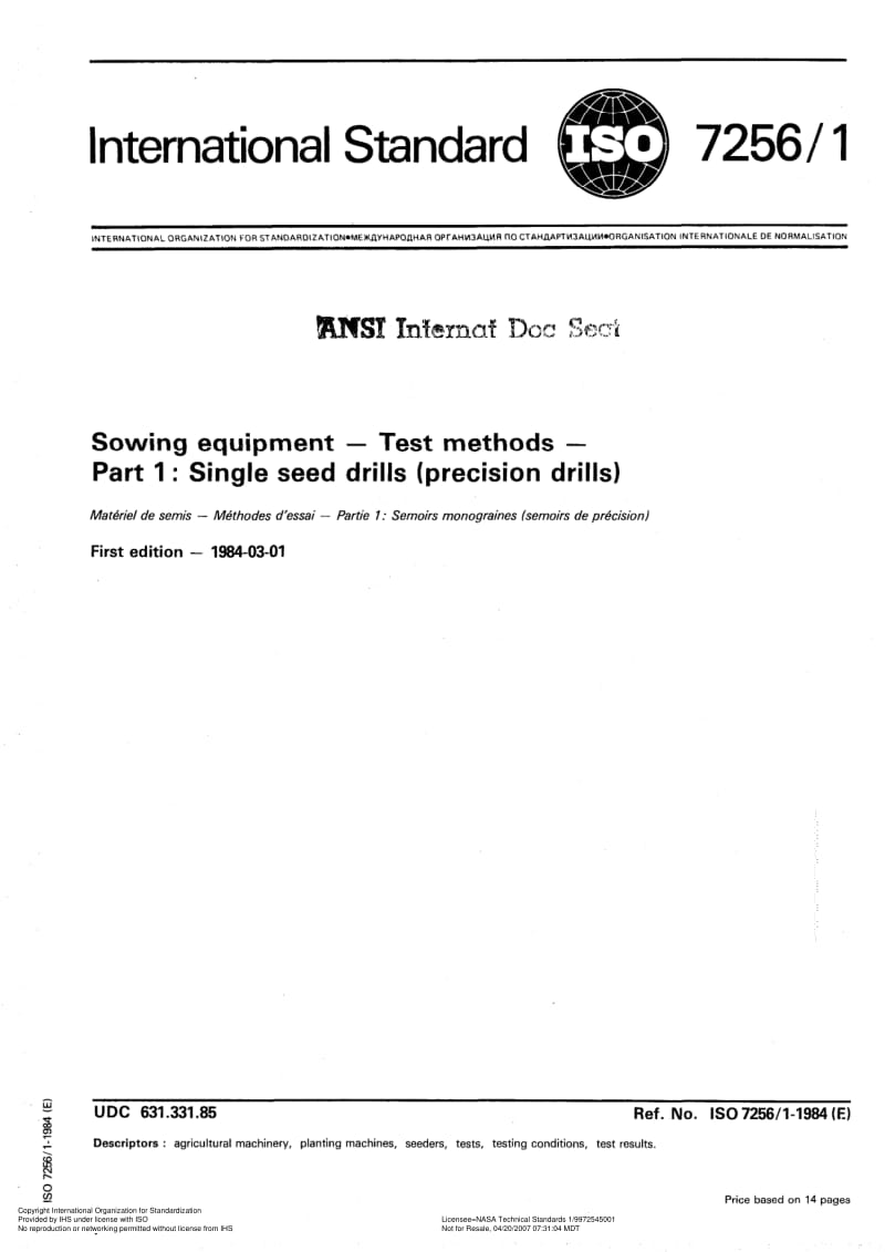 ISO-7256-1-1984.pdf_第1页