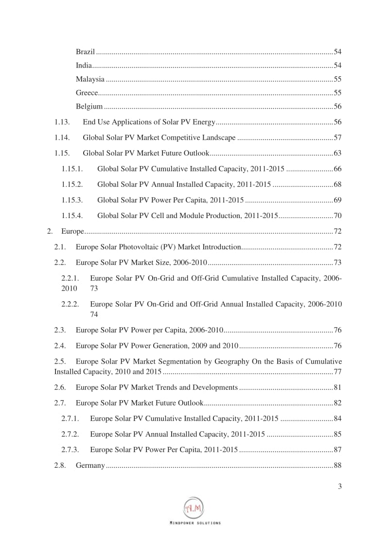 Global Solar Photovoltaic Market Outlook to 2015.pdf_第3页