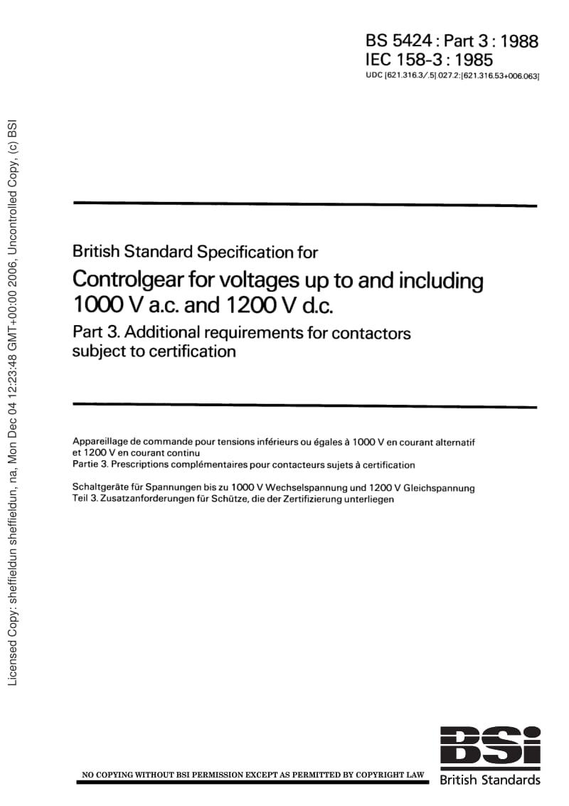 BS-5424-3-1988 IEC-60158-3-1985.pdf_第1页