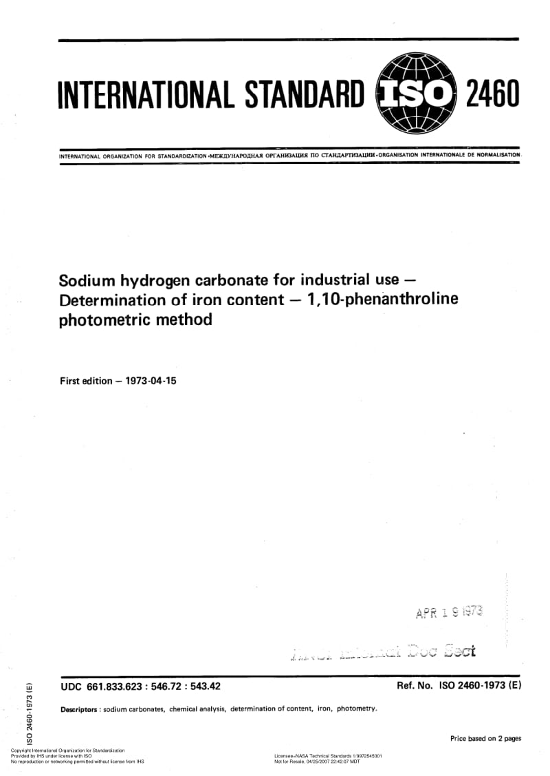 ISO-2460-1973.pdf_第1页