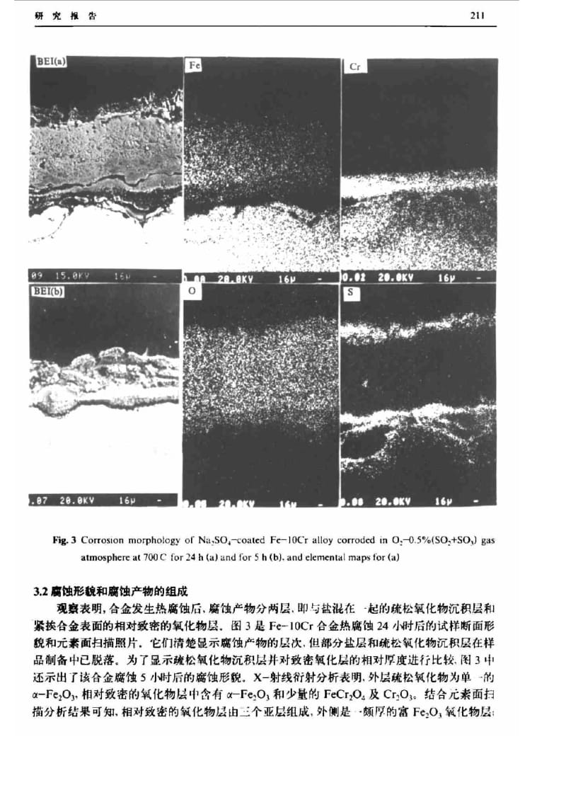 Na_2SO_4沉积引起的Fe─10Cr合金在700℃的热腐蚀.pdf_第3页