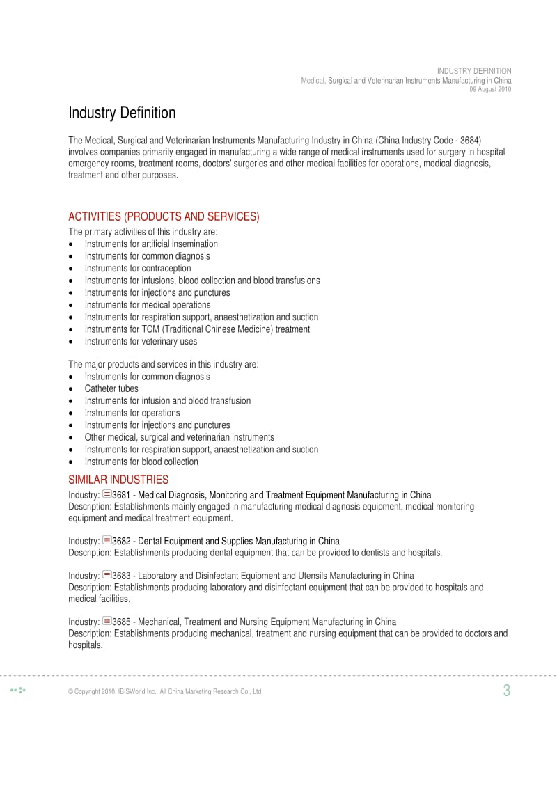 Medical, Surgical and Veterinarian Instruments Manufacturing in China 2010-2016.pdf_第3页