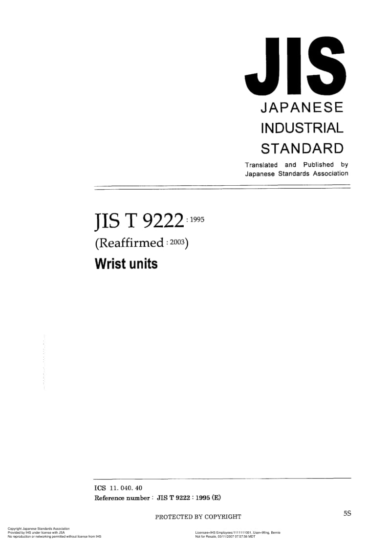 JIS-T-9222-1995-R2003-ENG.pdf_第1页