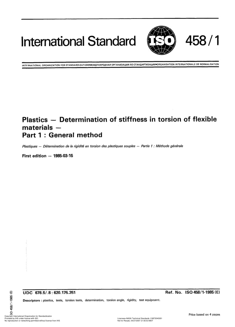 ISO-458-1-1985.pdf_第1页