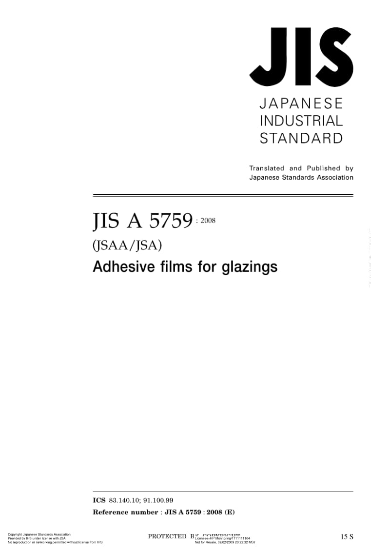 JIS-A-5759-2008-ENG.pdf_第1页