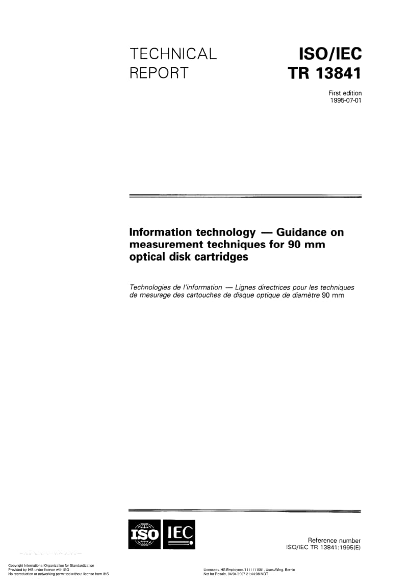 ISO-TR-13841-1995.pdf_第1页