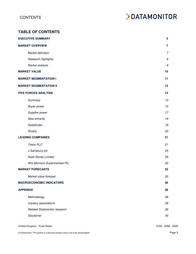 Industry Report - Food Retail in the United Kingdom.pdf_第3页