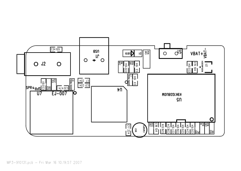 MP3、MP4维修资料：汇影HY-662-ATJ2091N-板号MP3-910131电路图.pdf_第2页