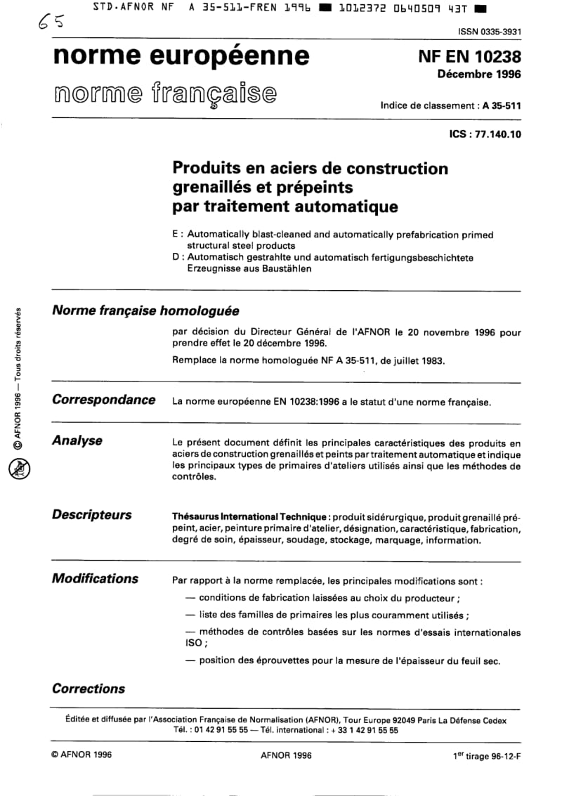 NF-EN-10238-1996.pdf_第1页