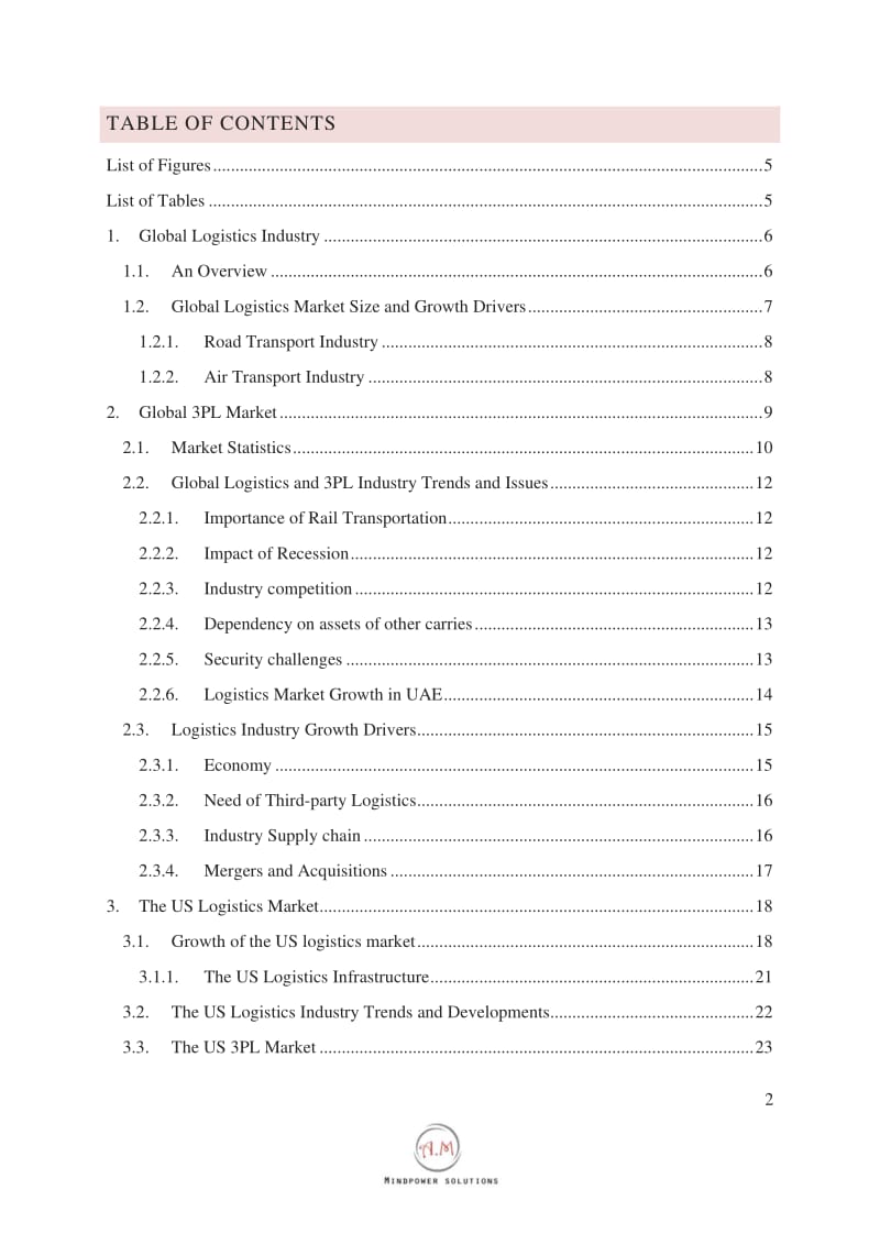 The US Logistics Sector and Forecast Report.pdf_第2页