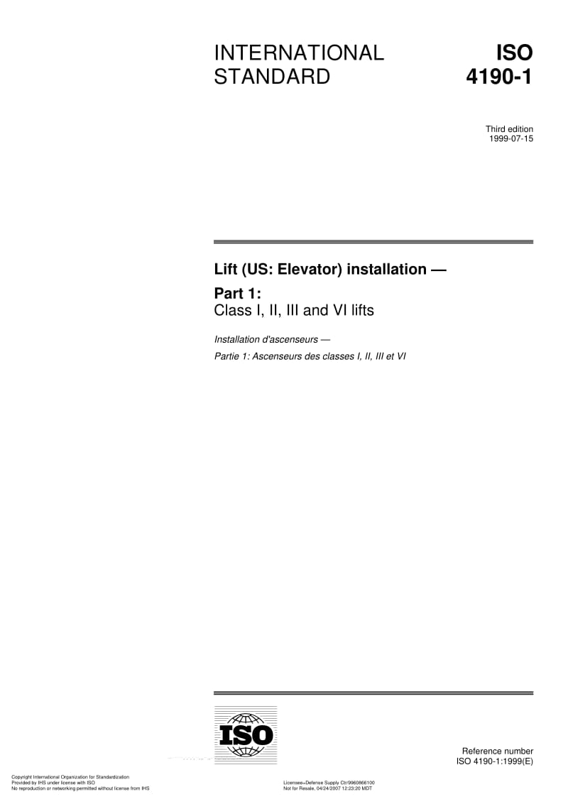 ISO-4190-1-1999.pdf_第1页