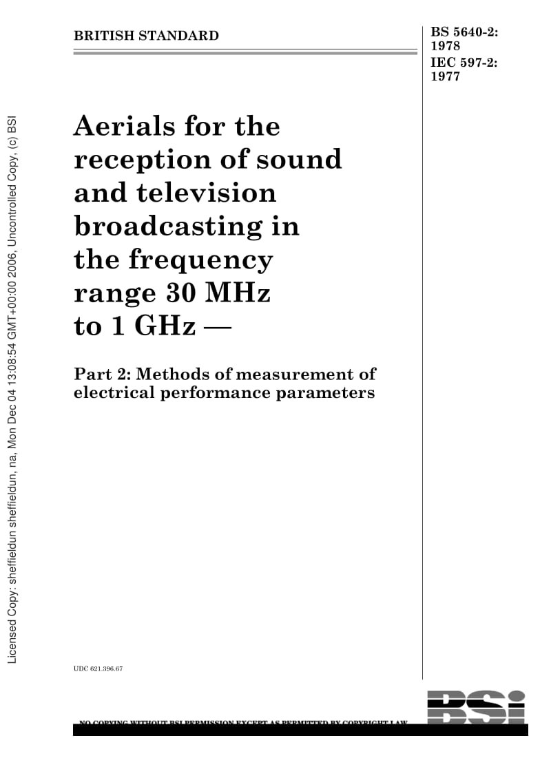 BS-5640-2-1978 IEC-60597-2-1977.pdf_第1页