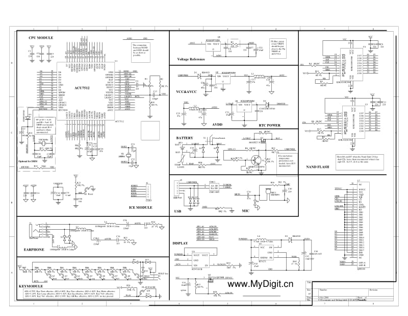 MP3维修资料（炬力方案）：ACU7512电路原理图.pdf_第1页