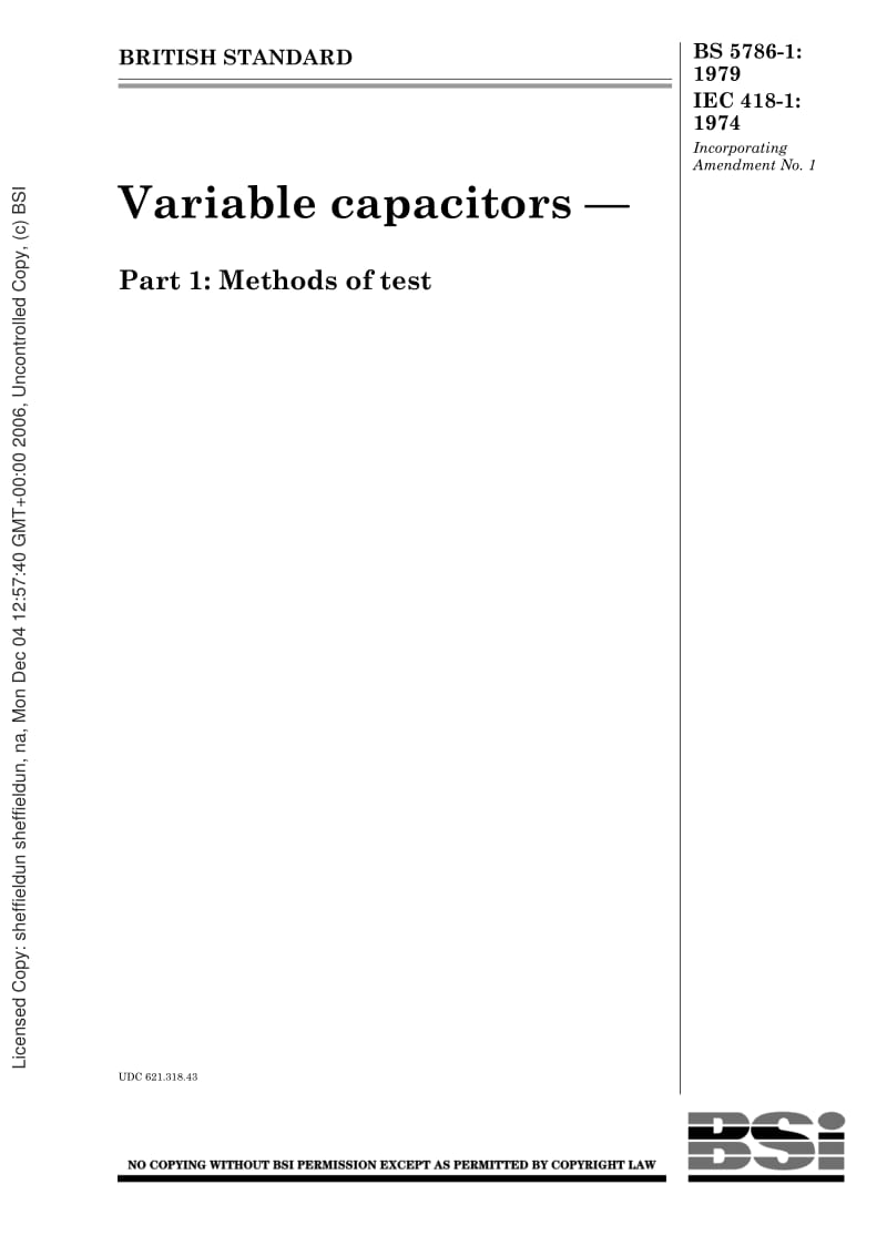 BS-5786-1-1979 IEC-60418-1-1974.pdf_第1页