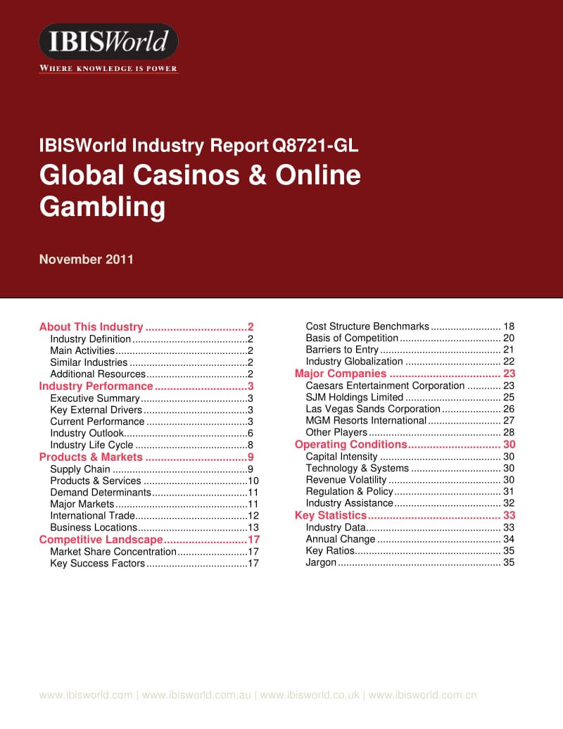 Industry Report - Global Casinos and Online Gambling.pdf_第1页