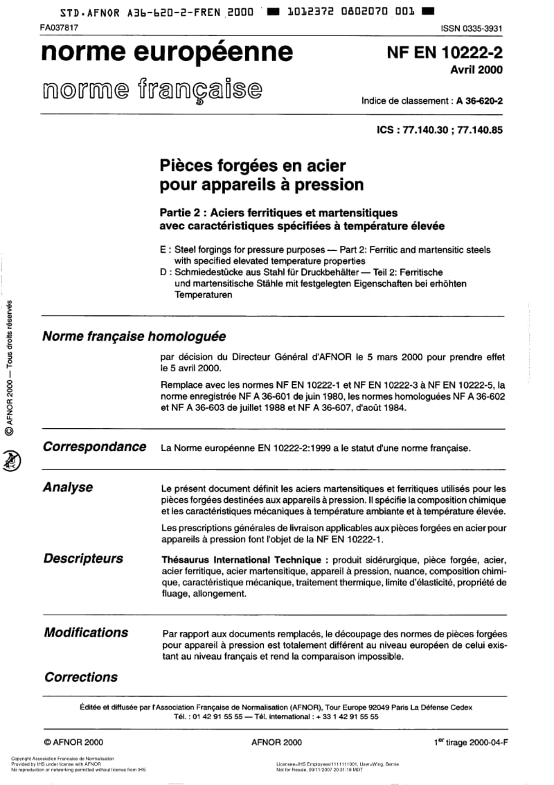 NF-EN-10222-2-2000.pdf_第1页