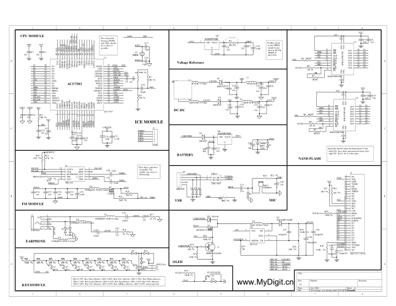 MP3维修资料（炬力方案）：ACU7503电路原理图.pdf_第1页