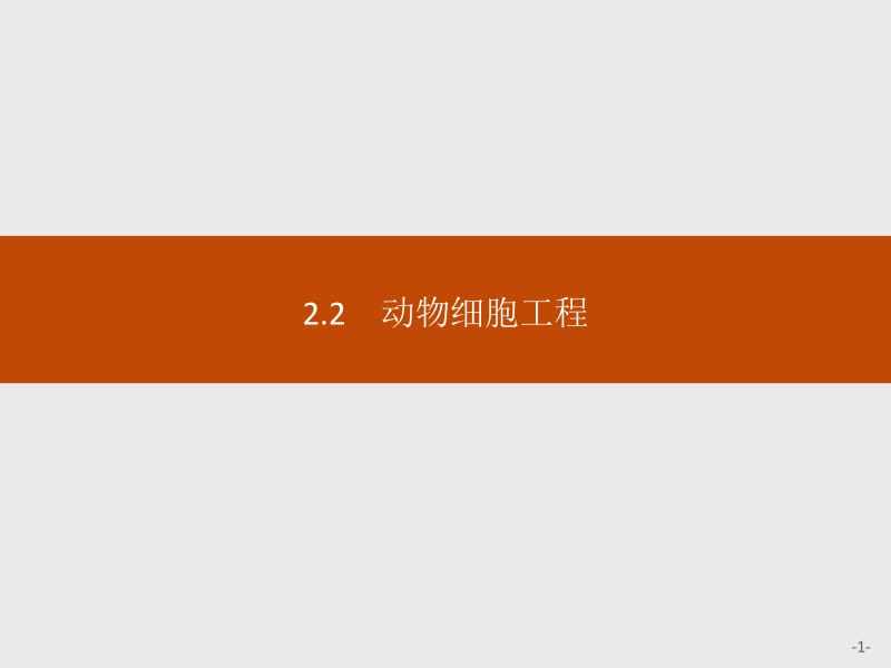 2019-2020学年人教版生物选修三同步课件：2.2.1　动物细胞培养和核移植技术.pdf_第1页