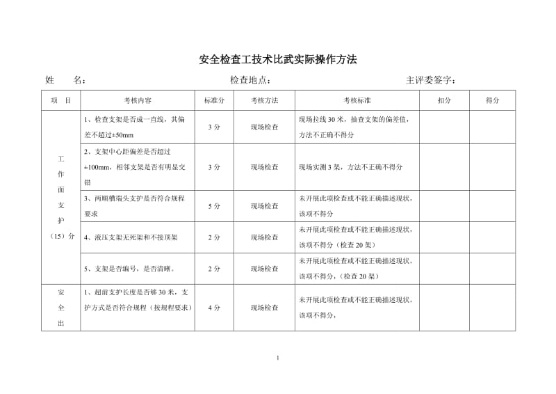 安全检查工技术比武实际操作方法.doc_第1页